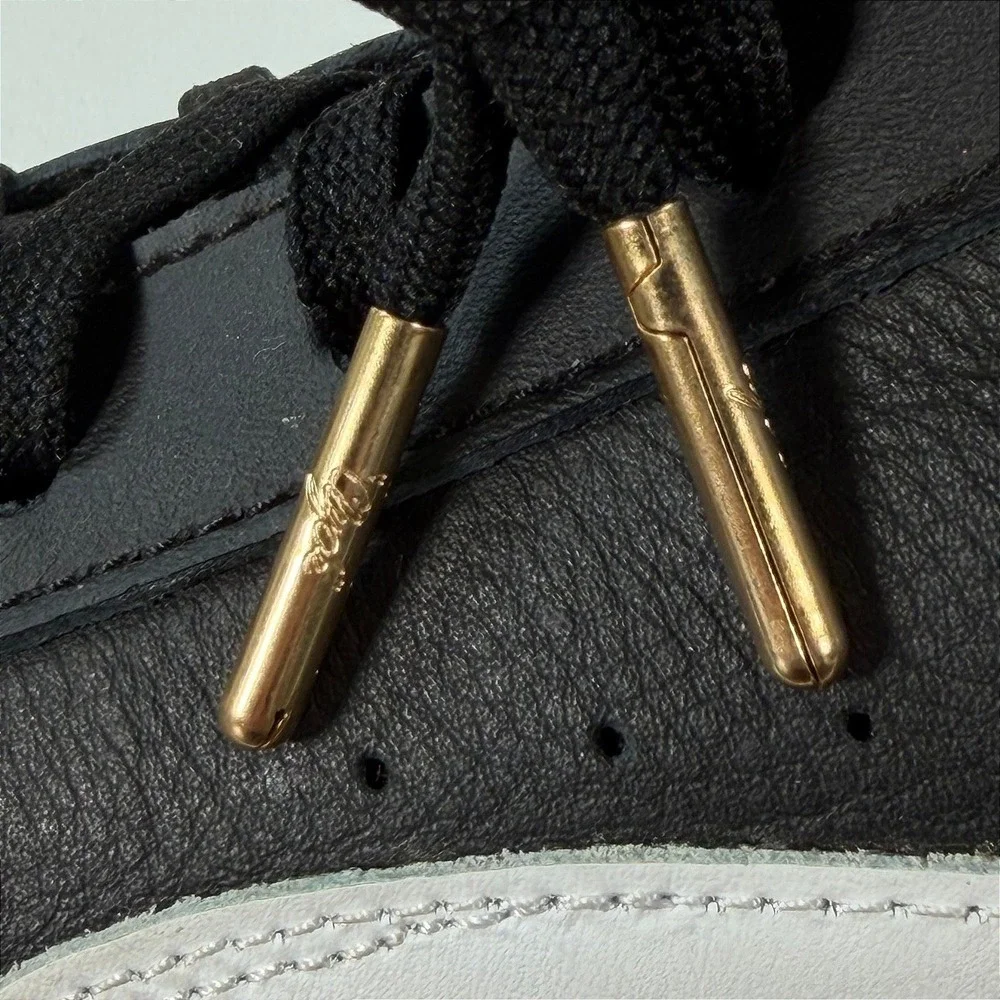 PUMA Clyde Hi-Top Sneakers‎ Mens 9.5 Black/White Retro Leather Classic Trainers